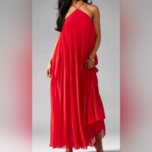 SHEIN Brand New Never Worn Yellow Pleated Midi Dress